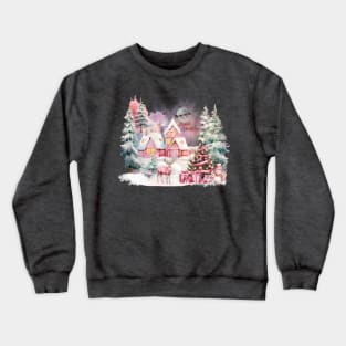 Dreaming With a Pink Christmas Crewneck Sweatshirt